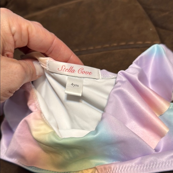 Pastel Rainbow Ruffle Bikini Set - Picture 3 of 4